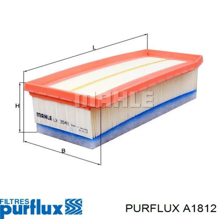 Filtr powietrza A1812 Purflux