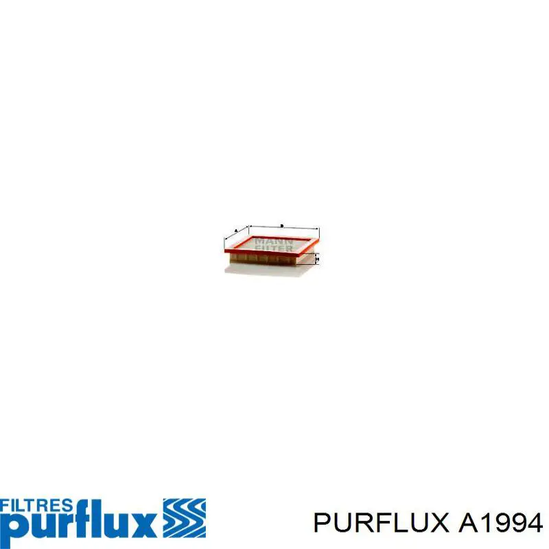 Do koszyka A1994 Purflux Filtr powietrza
