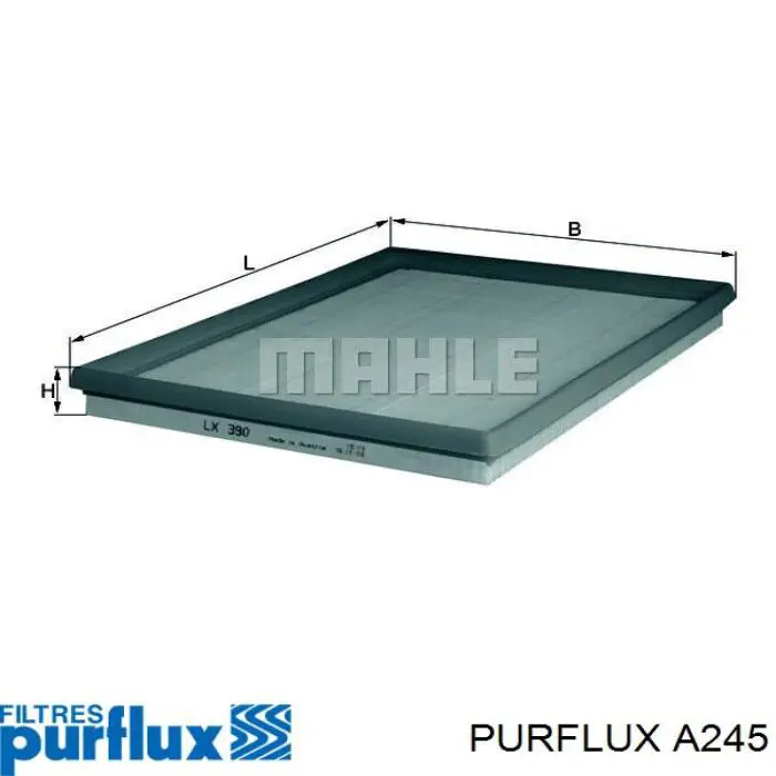 Filtr powietrza Purflux A245 cena, od 8,18 USD