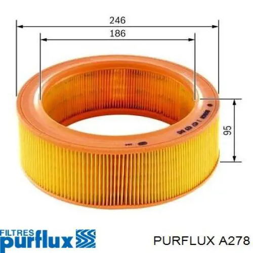 Filtr powietrza Purflux A278 cena, od 12,28 USD