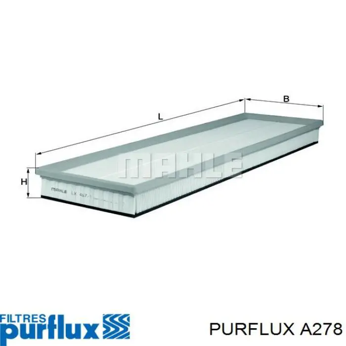 Do koszyka A278 Purflux Filtr powietrza