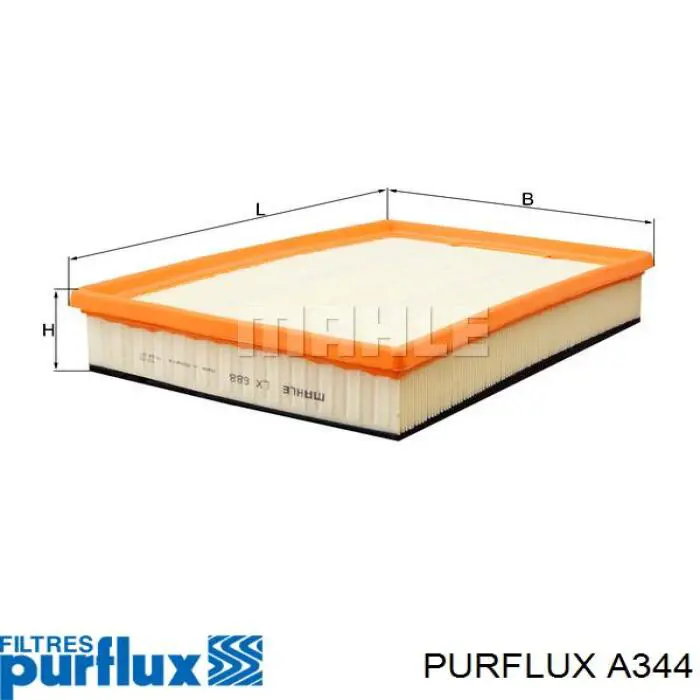 Do koszyka A344 Purflux Filtr powietrza