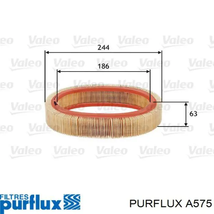 Do koszyka A575 Purflux Filtr powietrza