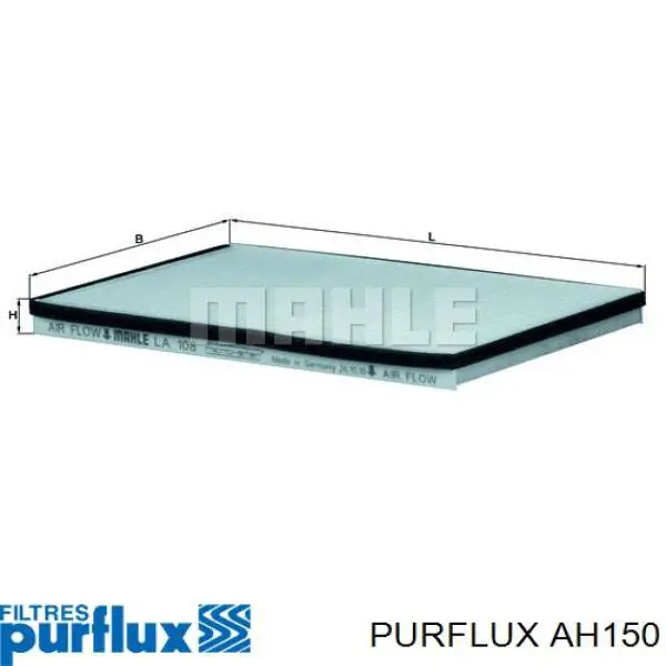 Filtr kabiny Purflux AH150 cena, od 8,40 USD