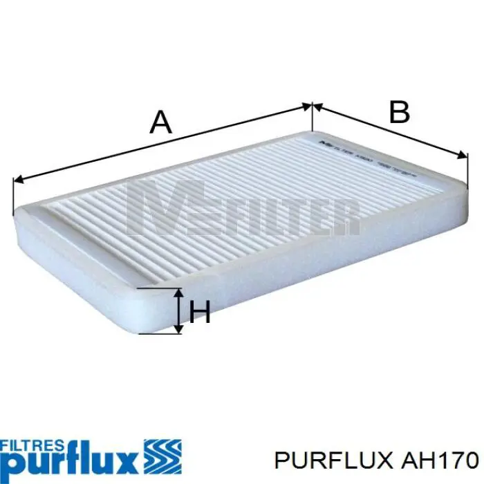 Filtr kabiny Purflux AH170 cena, od 8,36 USD