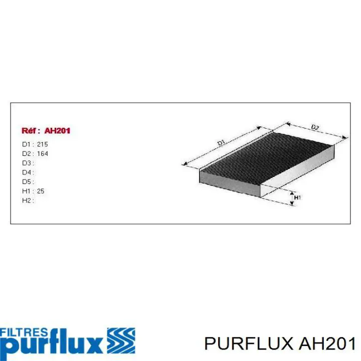 Filtr kabiny Purflux AH201 cena, od 7,96 USD