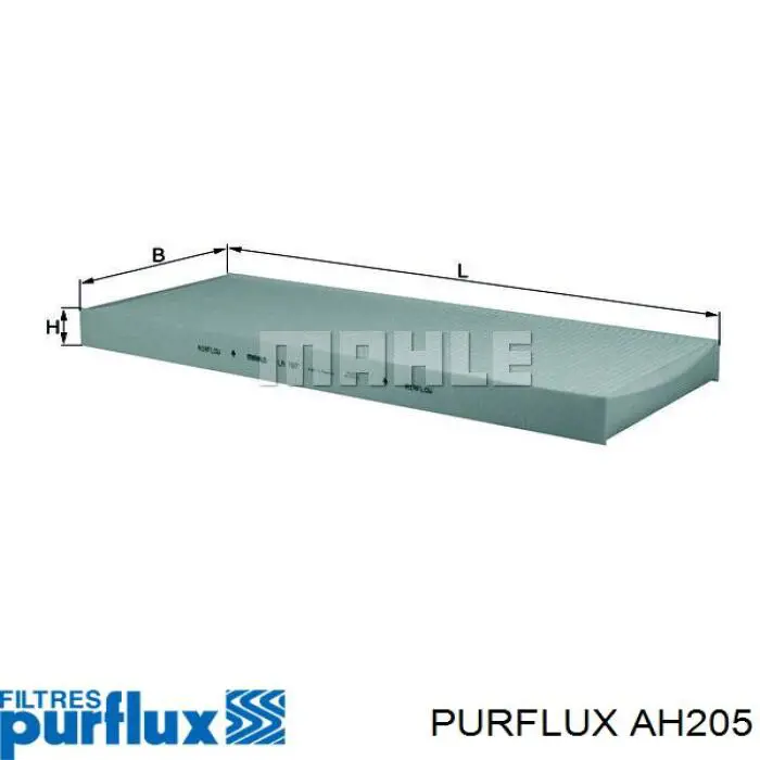 Filtr kabiny Purflux AH205 cena, od 9,09 USD