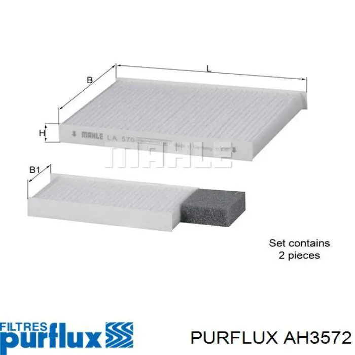 Filtr kabiny Purflux AH3572 cena, od 9,23 USD