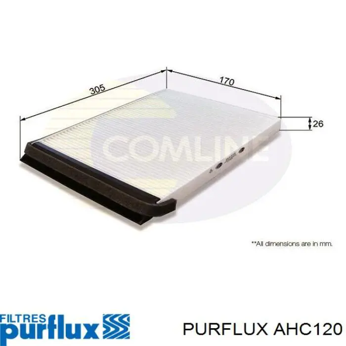 AHC120 Purflux Filtr kabiny