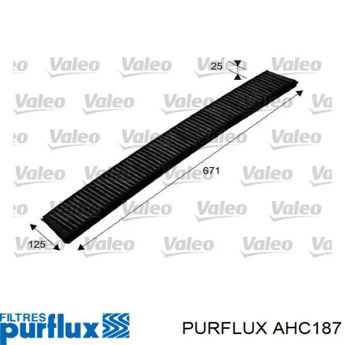 Filtr kabiny Purflux AHC187 cena, od 15,47 USD