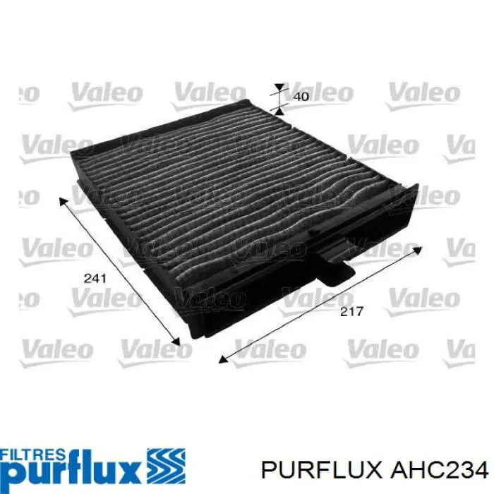 Do koszyka AHC234 Purflux Filtr kabiny