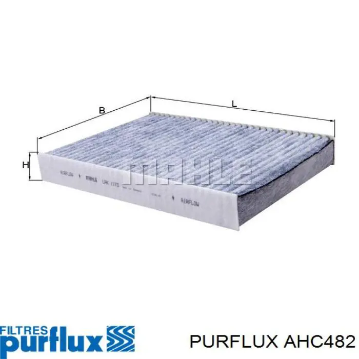 Do koszyka AHC482 Purflux Filtr kabiny