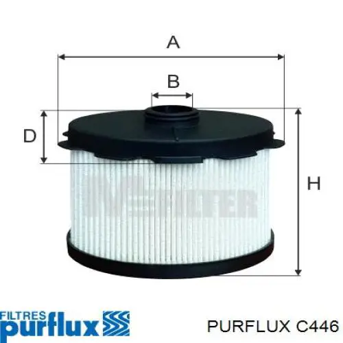 Do koszyka C446 Purflux Filtr paliwa