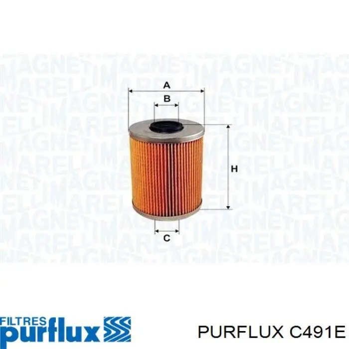 Filtr paliwa C491E Purflux
