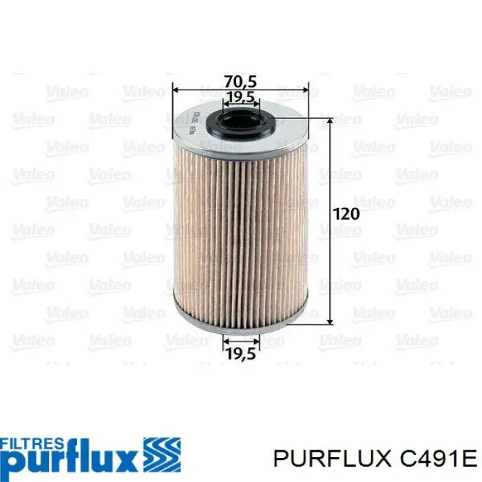 Filtr paliwa Purflux C491E cena, od 8,26 USD