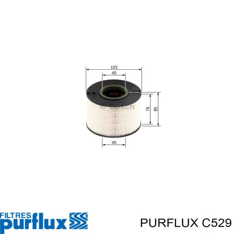Do koszyka C529 Purflux Filtr paliwa