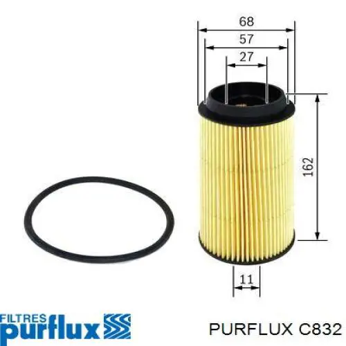 Do koszyka C832 Purflux Filtr paliwa