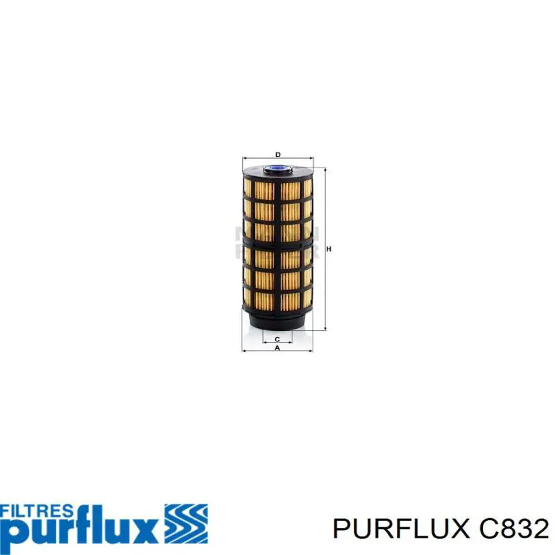 C832 Purflux Filtr paliwa