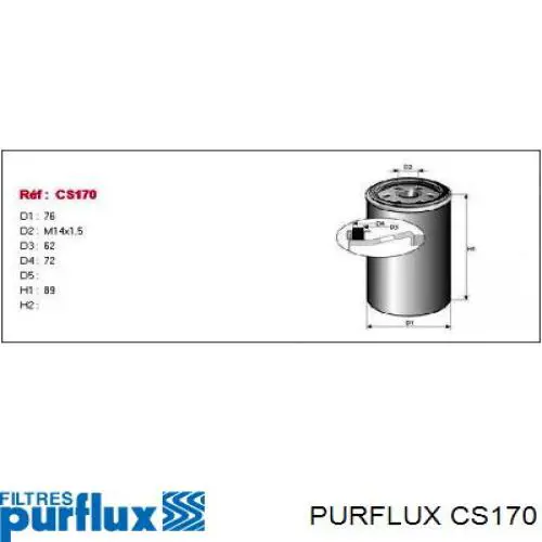 CS170 Purflux Filtr paliwa