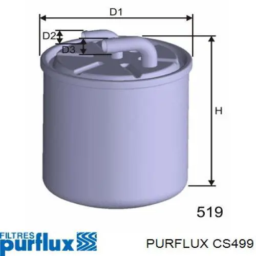 Filtr paliwa Purflux CS499 cena, od 19,44 USD