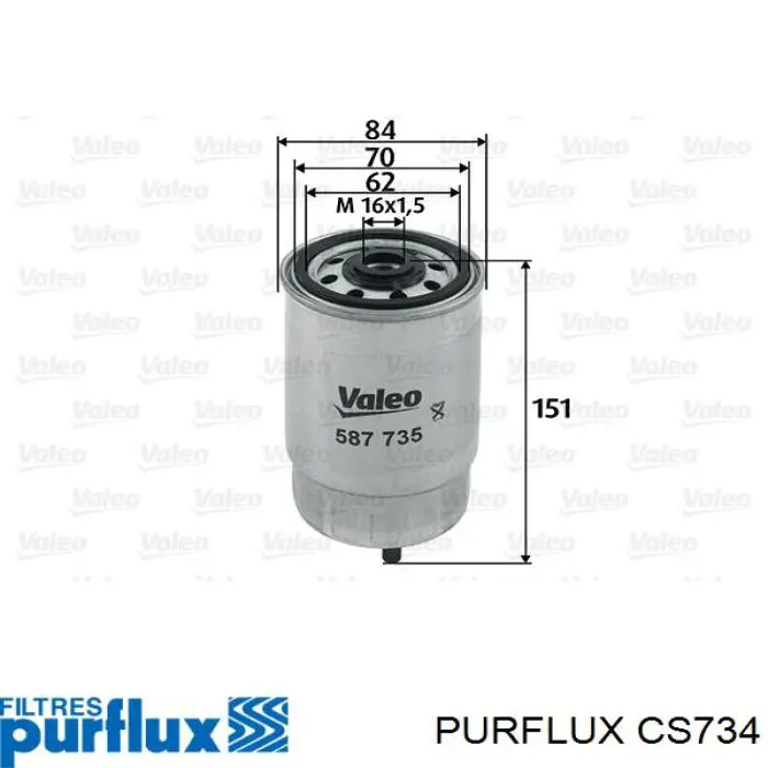 Filtr paliwa Purflux CS734 cena, od 17,45 USD