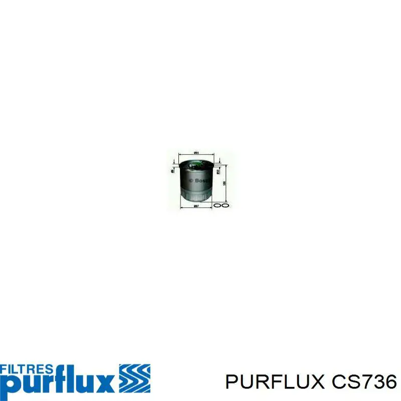 Filtr paliwa Purflux CS736 cena, od 26,61 USD