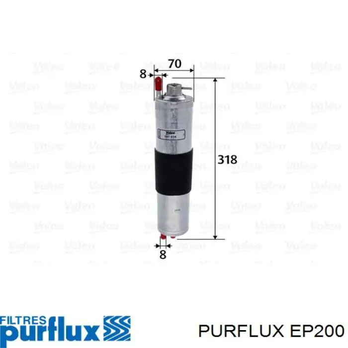 Do koszyka EP200 Purflux Filtr paliwa