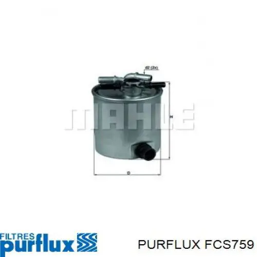 Filtr paliwa Purflux FCS759 cena, od 23,58 USD