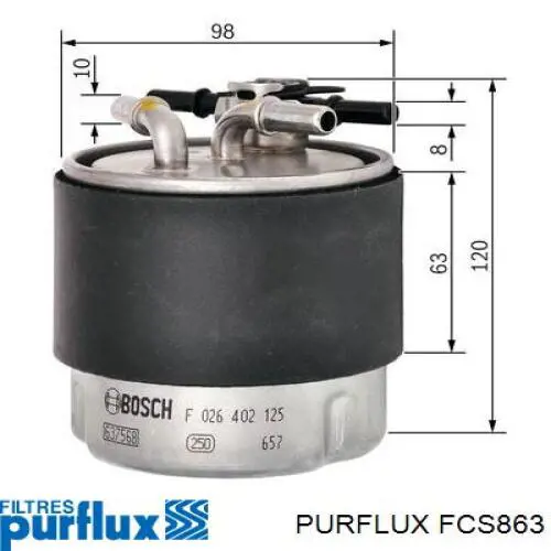 FCS863 Purflux Filtr paliwa