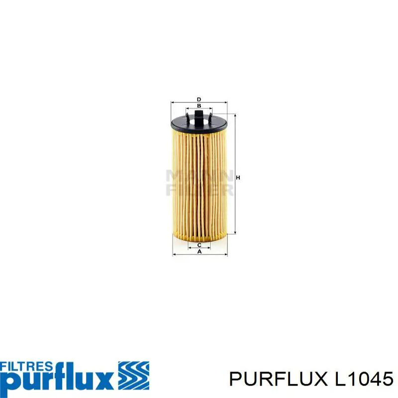 Do koszyka L1045 Purflux Filtr oleju