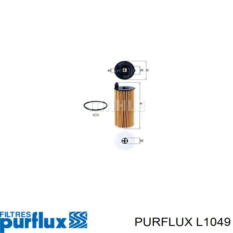 Filtr oleju L1049 Purflux