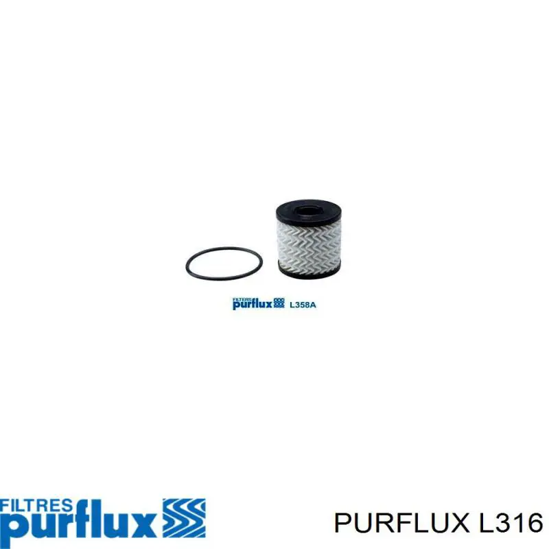 Do koszyka L316 Purflux Filtr oleju