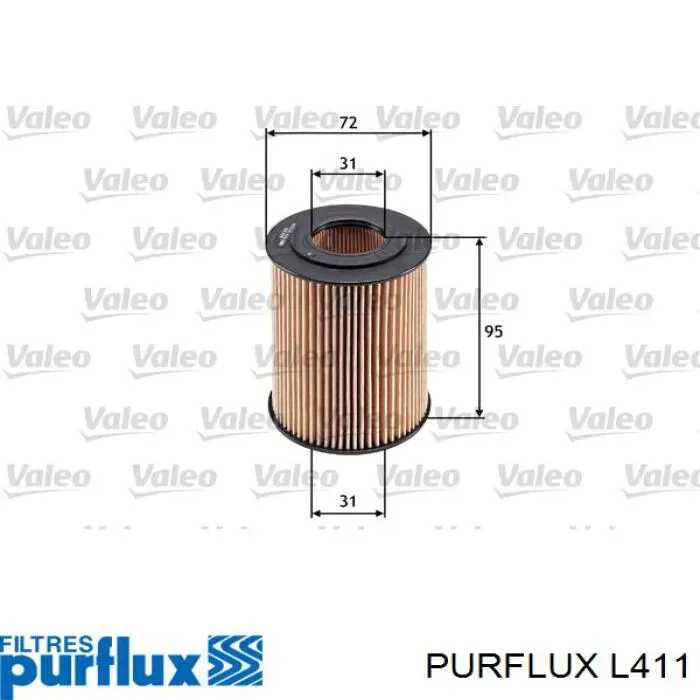 Do koszyka L411 Purflux Filtr oleju