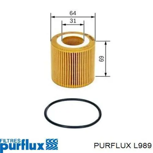 Filtr oleju Purflux L989 cena, od 9,06 USD