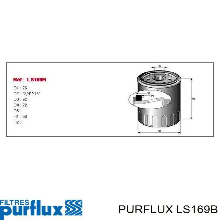 Filtr oleju LS169B Purflux