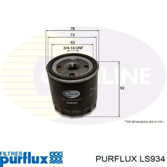 Filtr oleju LS934 Purflux