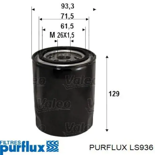 LS936 Purflux Filtr oleju