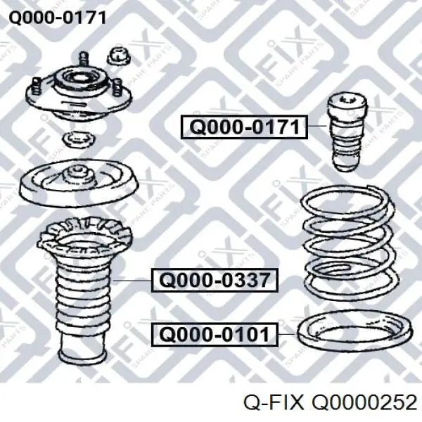 Odbój amortyzatora tylnego Q-fix Q0000252 cena, od 17,01 USD