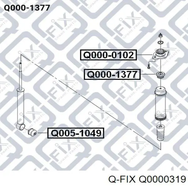 Q0000319 Q-fix Osłona amortyzatora przedniego