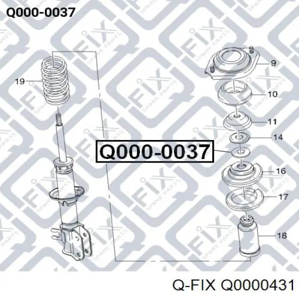 Łożysko podporowe amortyzatora przedniego Q-fix Q0000431 cena, od 25,87 USD