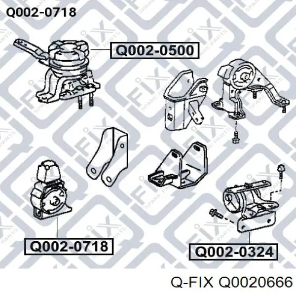 Do koszyka Q0020666 Q-fix Poduszka (podpora) silnika prawa