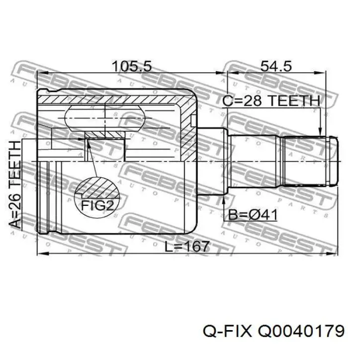 Osłona przegubu homokinetycznego półosi przedniej wewnętrzna Q-fix Q0040179 cena, od 17,27 USD