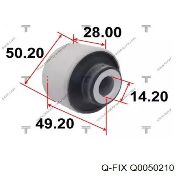 Silentblock przedniego wahacza dolnego Q-fix Q0050210 cena, od 10,43 USD