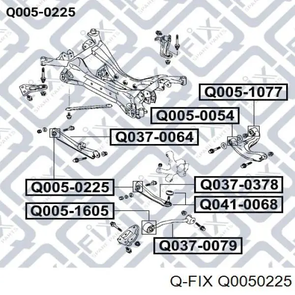 Q0050225 Q-fix silentblock wahacza poprzecznego tylnego wewnętrzny