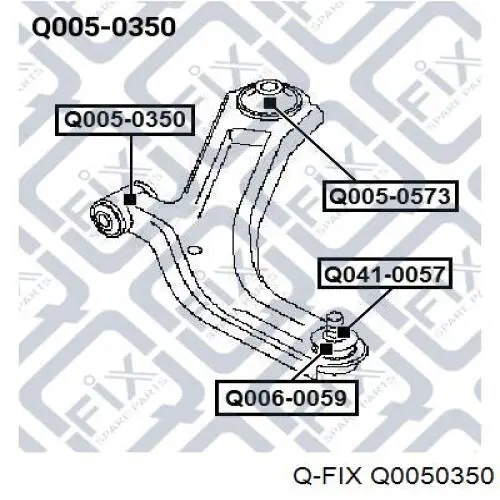 Q0050350 Q-fix silentblock przedniego wahacza dolnego