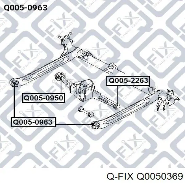 Silentblock przedniego wahacza dolnego Q0050369 Q-fix