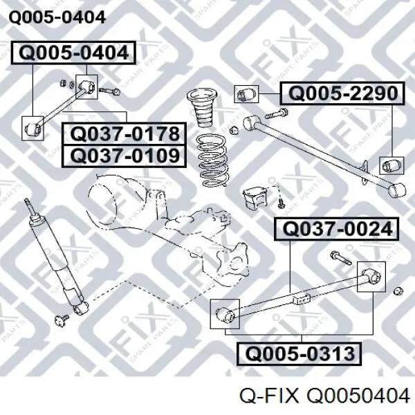 Q0050404 Q-fix silentblock wahacza podłużnego tylnego górnego