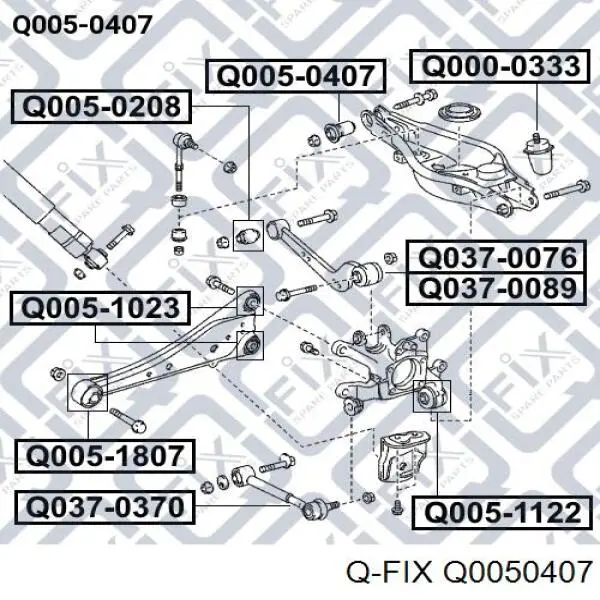 Q0050407 Q-fix silentblock wahacza tylnego dolnego