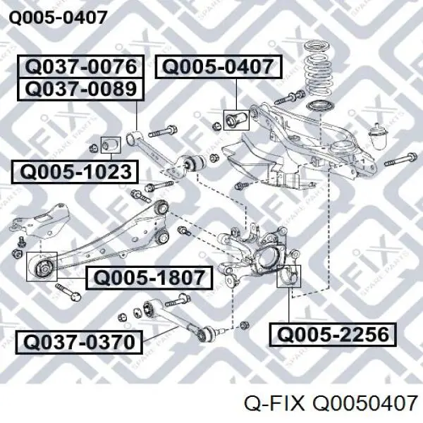 Silentblock wahacza tylnego dolnego Q0050407 Q-fix