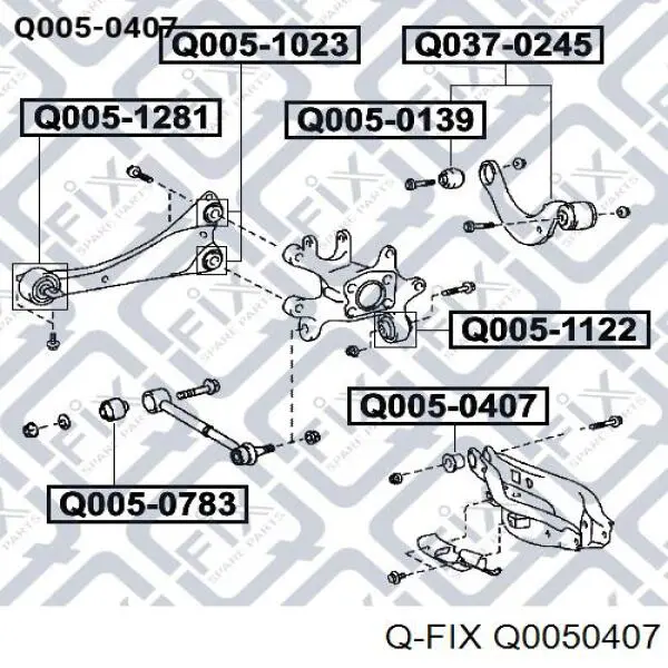 Silentblock wahacza tylnego dolnego Q0050407 Q-fix